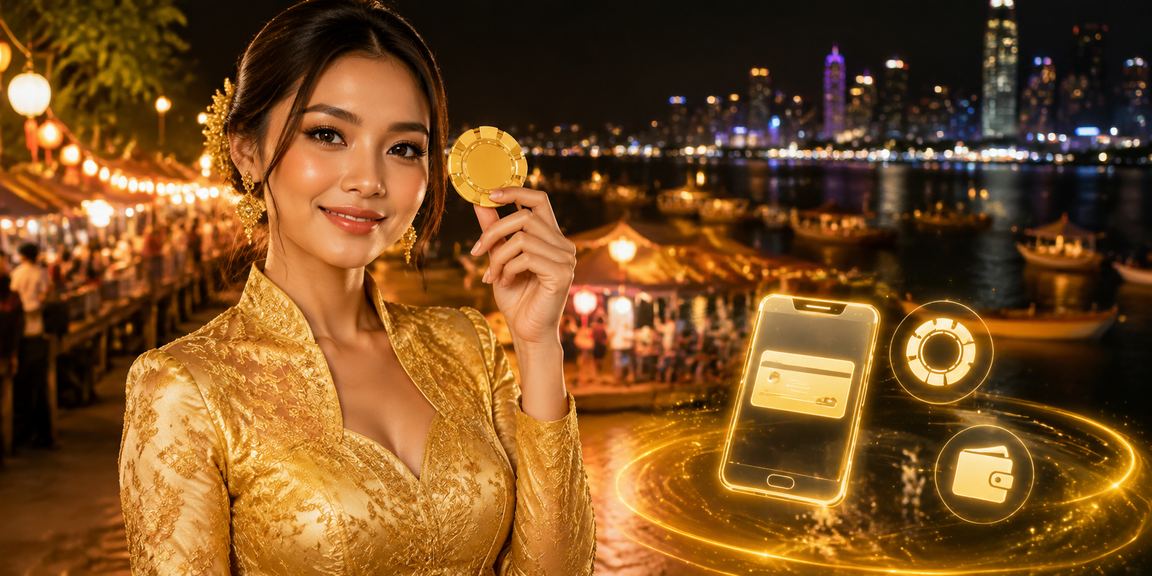 Penikmatan kasino dengan pakaian tradisional kebaya Malaysia di 1602